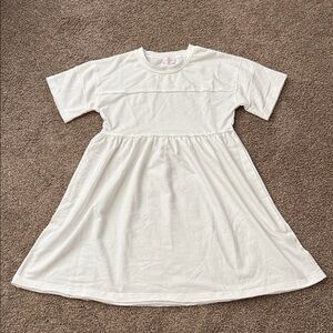 Pink Lily Classic White Tee Dress